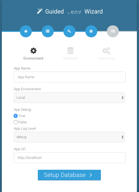Guided env Wizard with Environment