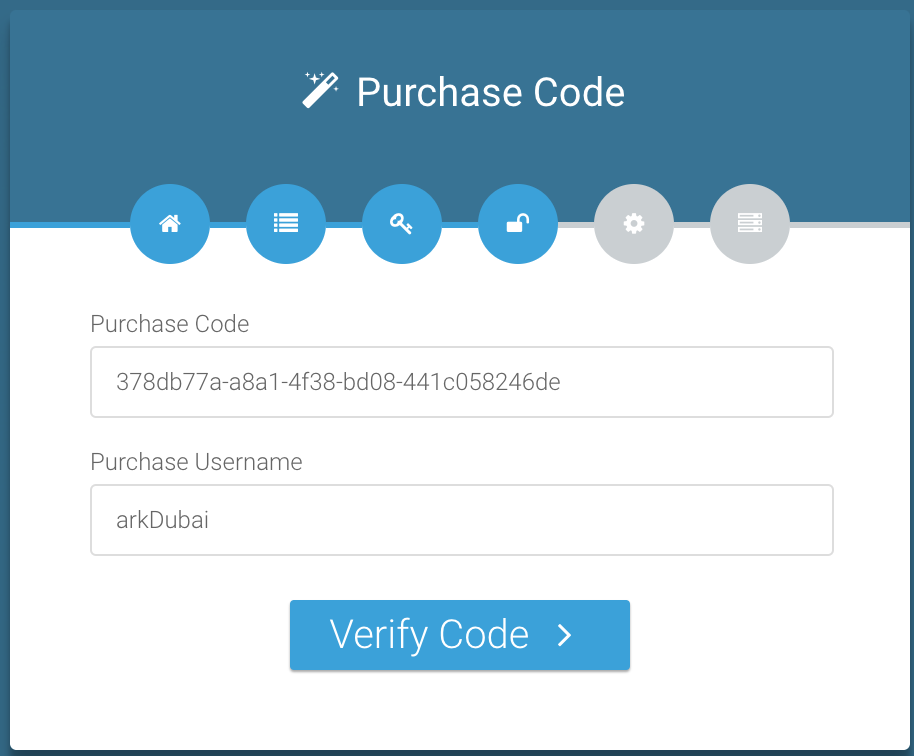 Purchase Code Verification